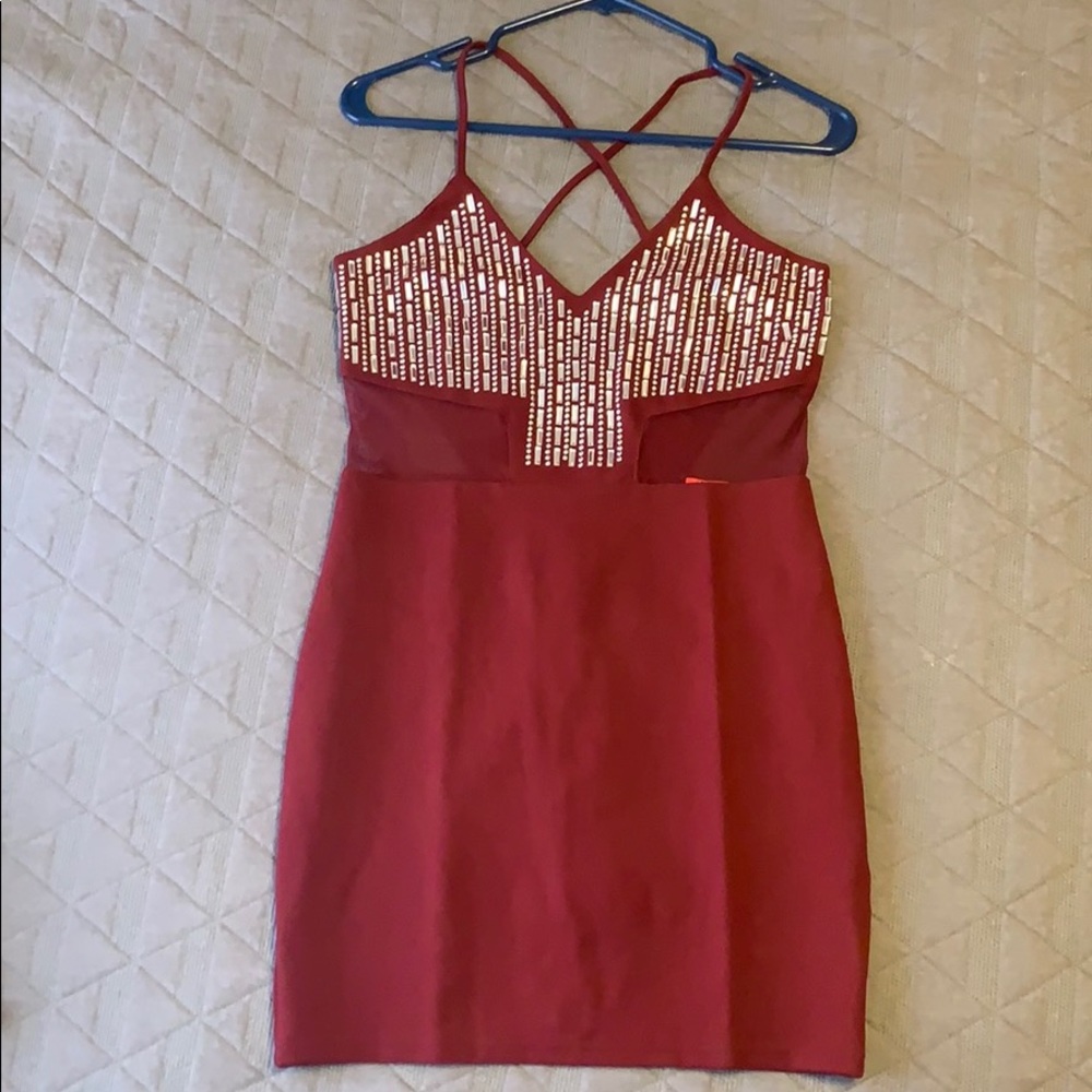 BANJUL side mesh - open back - party dress